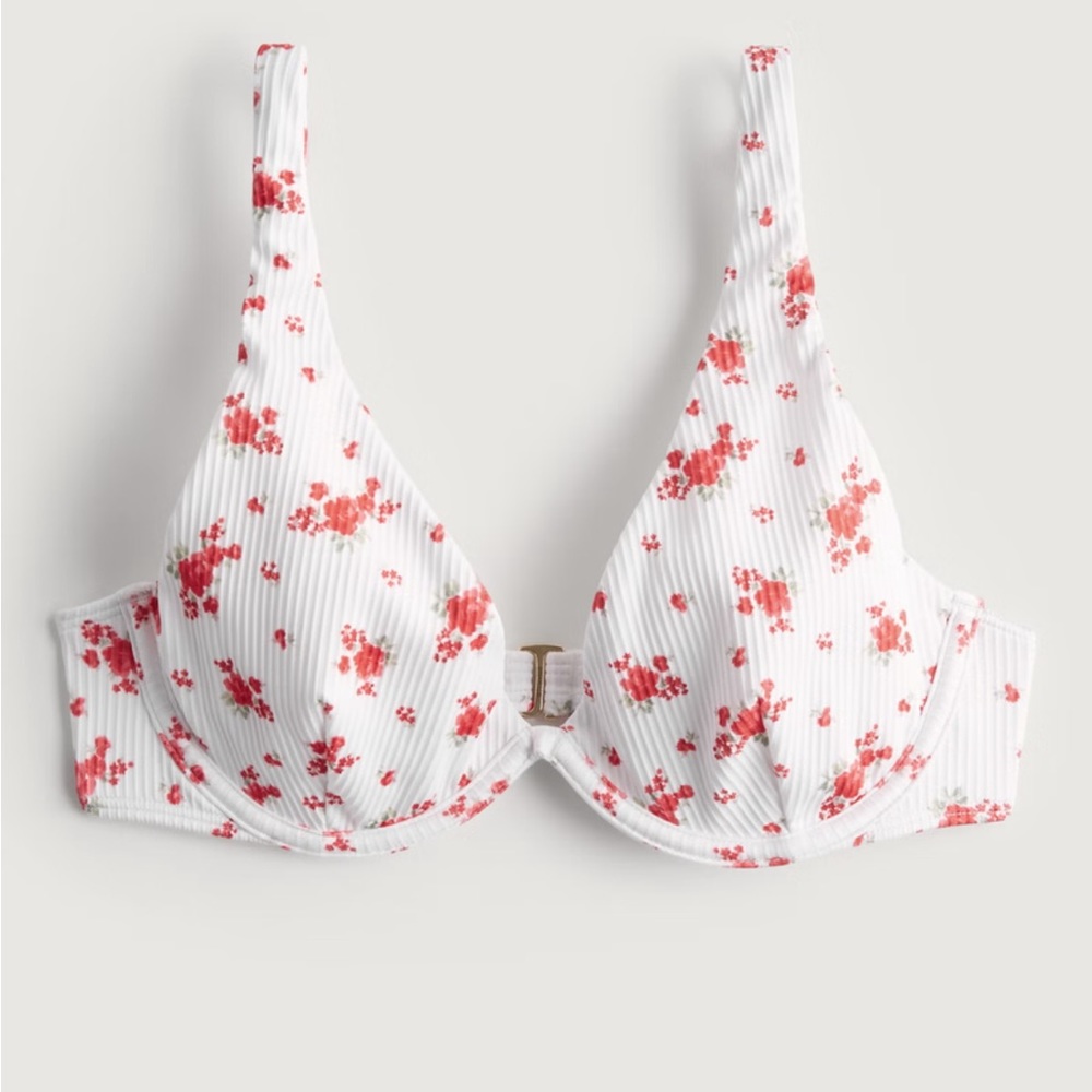 NWT Hollister High Apex Ribbed Underwire Bikini Top XS
